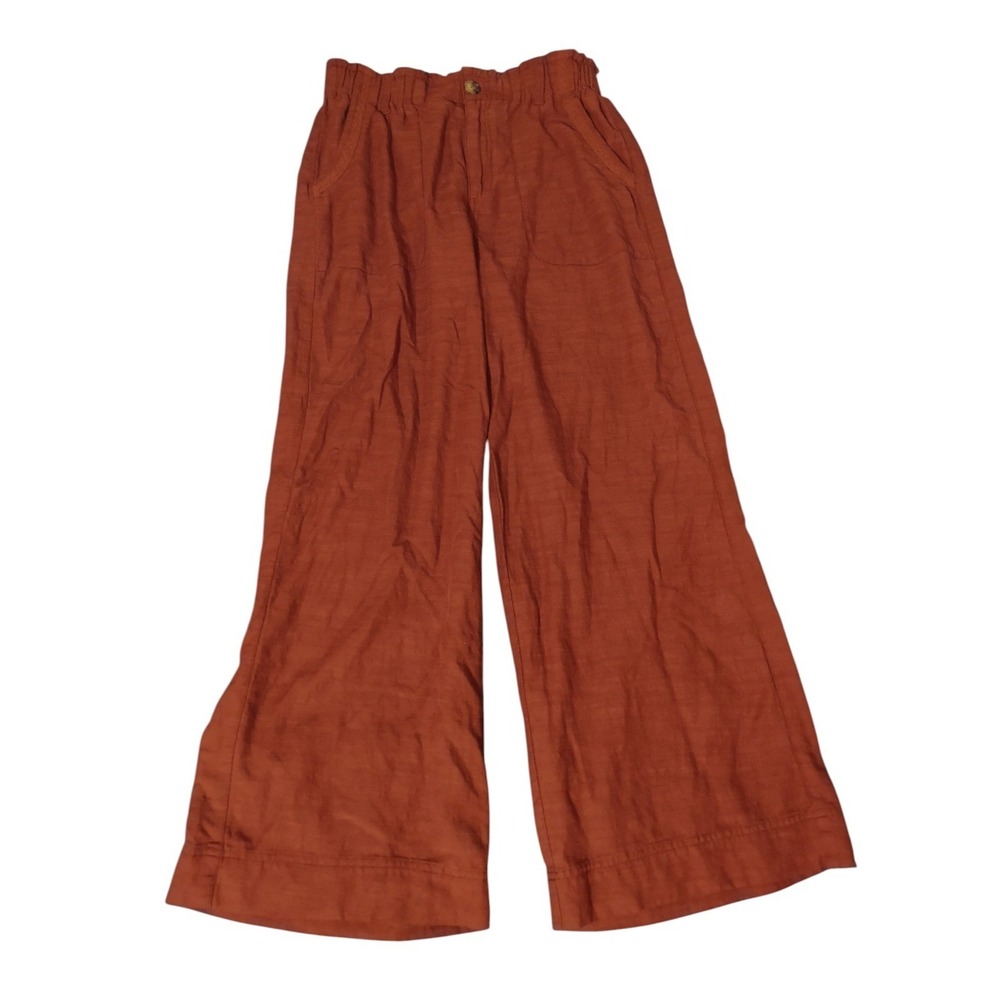 Wit &Wisdom Burgundy High Rise Wide Leg Pants Size 10 Classic Casual Lightweight